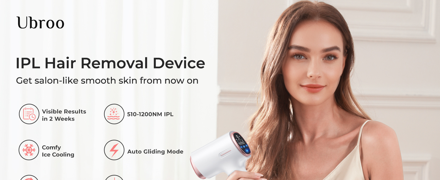 Amazon.com : Ubroo IPL Laser Hair Removal Device, 21J Energy, 96